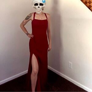Red formal dress